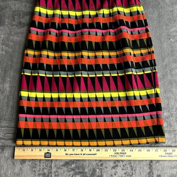 Maggy L Womens Dress Sz 6 Sheath Multi Colored Artsy Art to Wear Geometric Londo - Picture 7 of 11